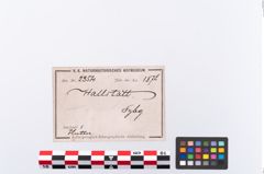 Etikett zu Keramikgefäß (NHMW-PRAE-002354)